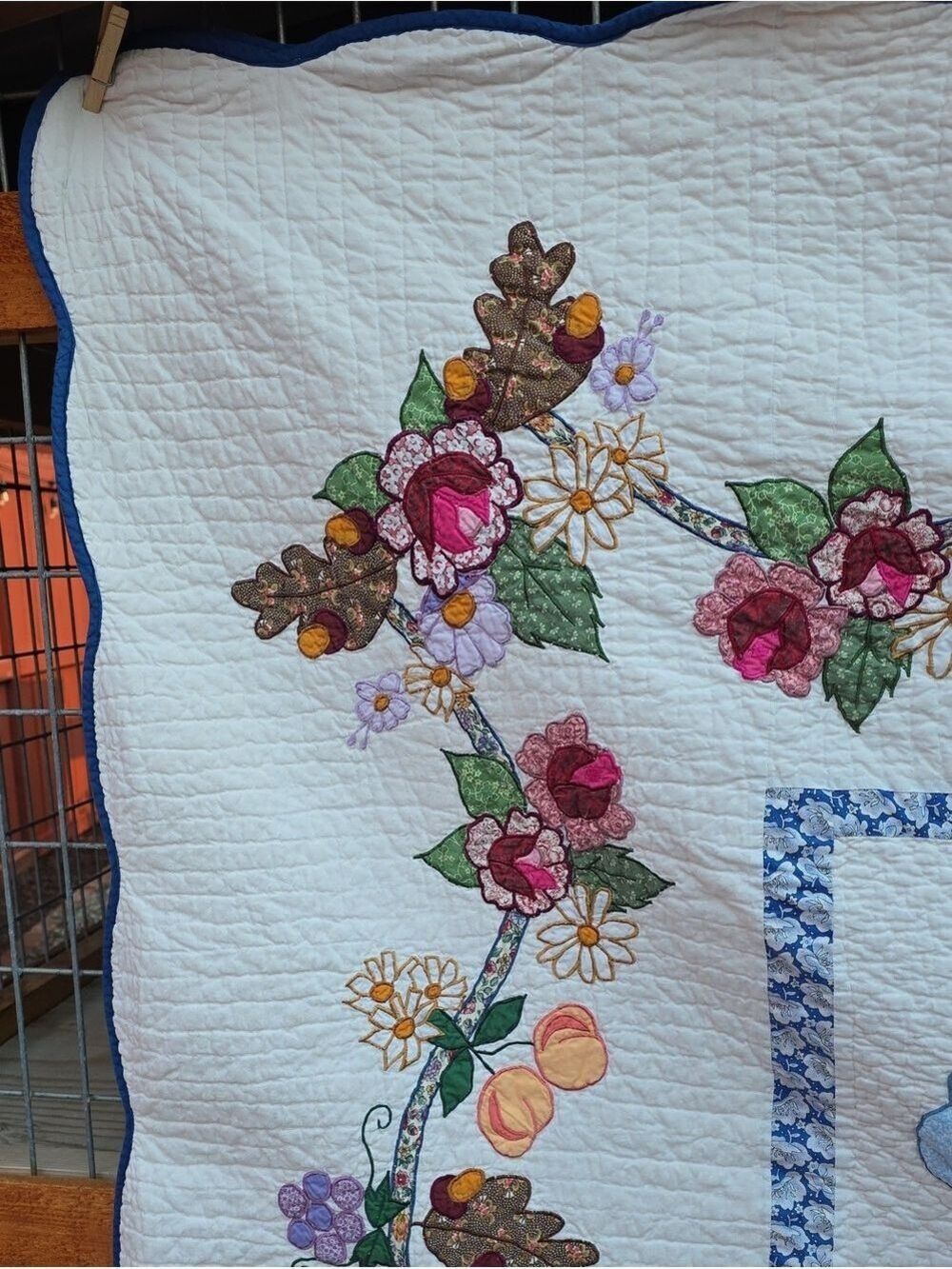 Vtg Legacy Home Limited Edition Quilt Queen Avignon Folk Art Cottage 100" X 90" - Picture 7 of 16